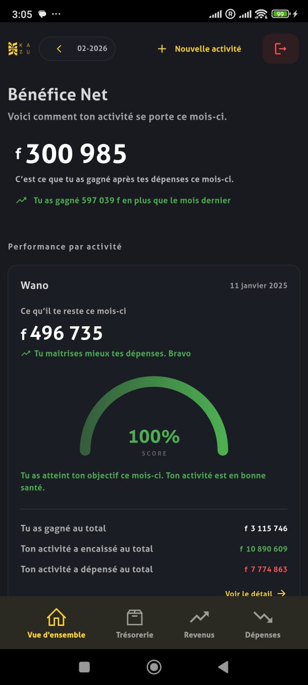 Kazu App Screen