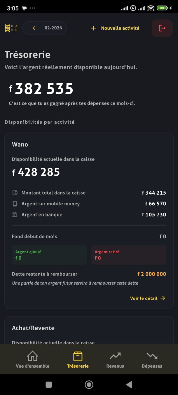 Kazu App Screen